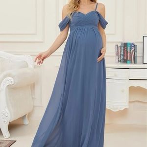 Ever Pretty Cold Shoulder Zip Back Maternity Dress